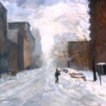 East Broadway in Snow